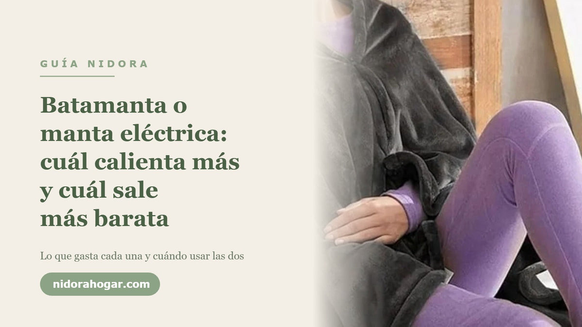 Manta electrica con mangas puesta en el sofa: guia de NIDORA
