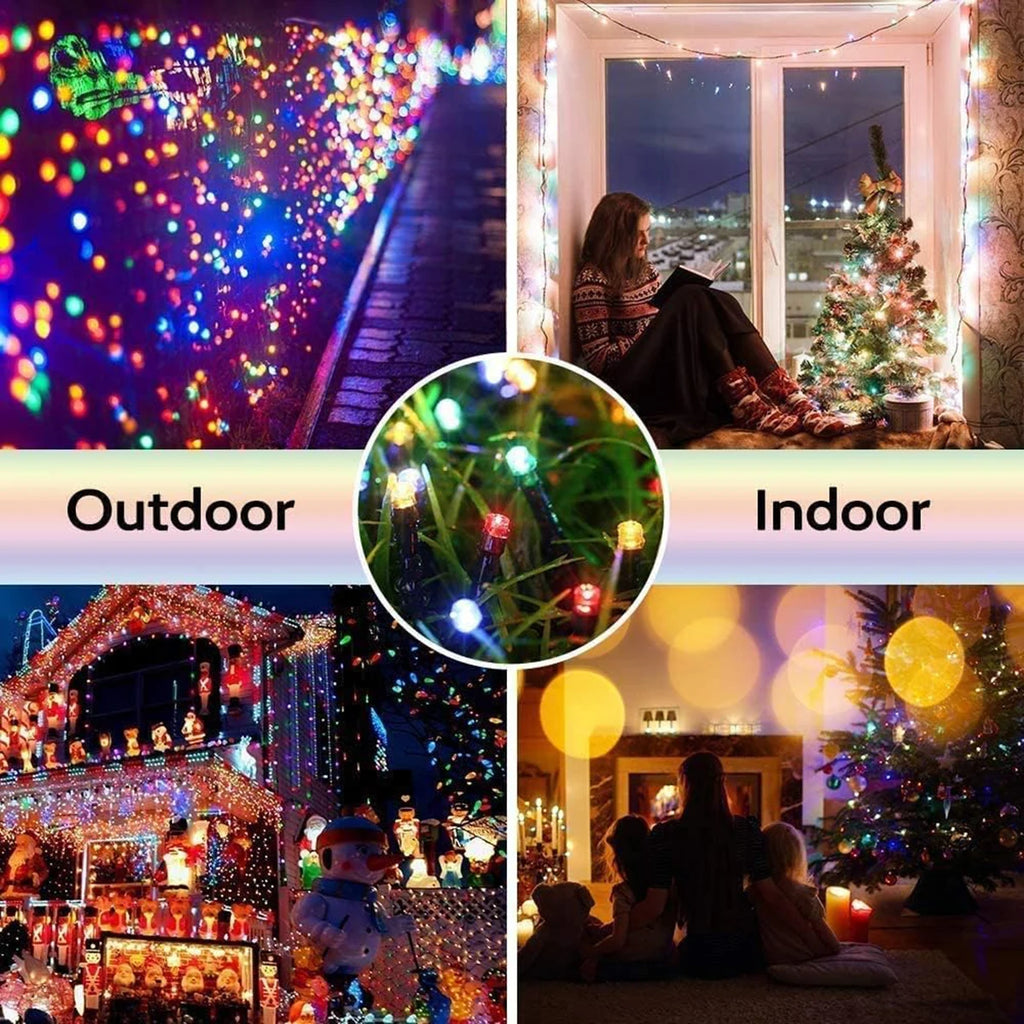 Guirnalda de Luces LED para Exteriores de 100 a 800 LED, Luces de Navidad para Árboles, Guirnaldas para Bodas, Fiestas, Jardines, Decoración Festiva
