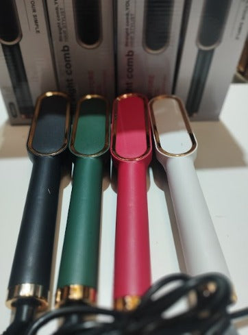 Cepillo Alisador de Pelo con Iones y Temperatura Ajustable