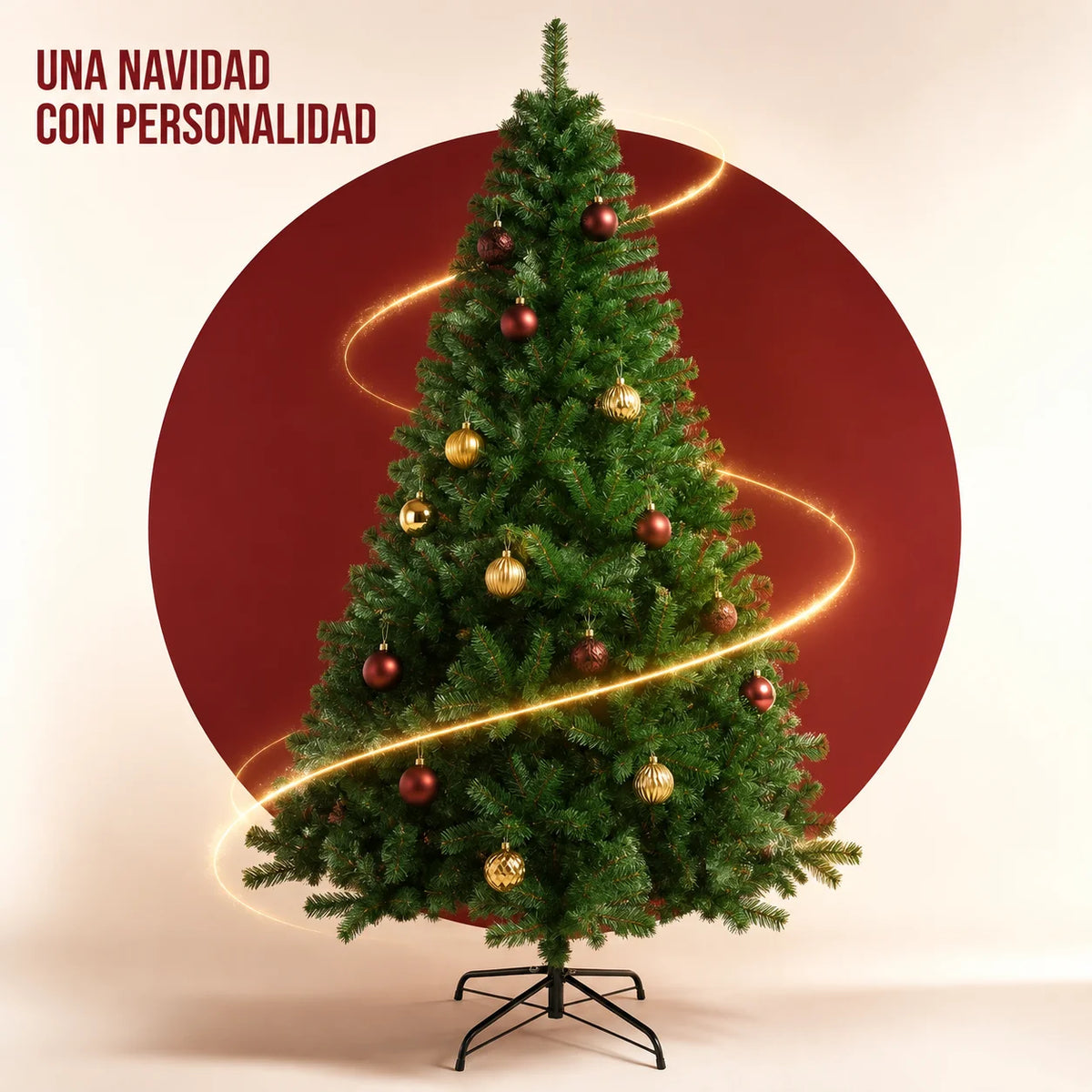 Árbol de Navidad Artificial - de 60 cm a 240 cm, Regalo de Navidad y Año Nuevo, adecuado para decoración interior y exterior, perfecto para el hogar, jardín y espacios comerciales, ideal para celebraciones festivas.