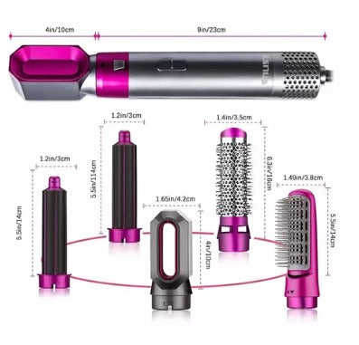 Moldeador de Pelo 5 en 1 con Cabezales Intercambiables