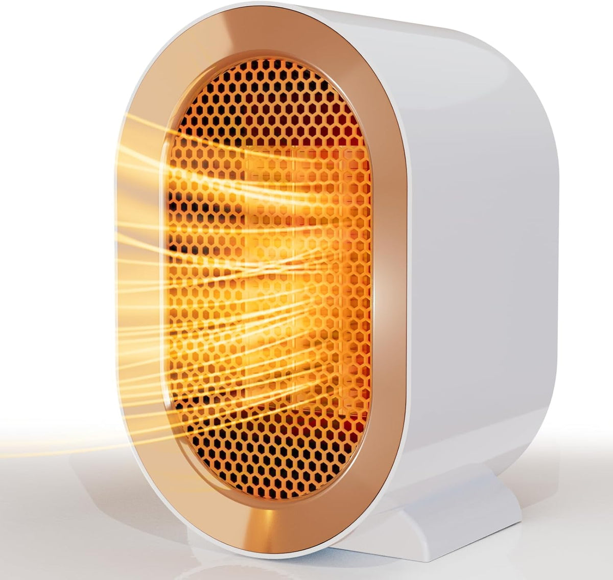 Calefactor Cerámico 1200 W con Termostato y Apagado por Vuelco