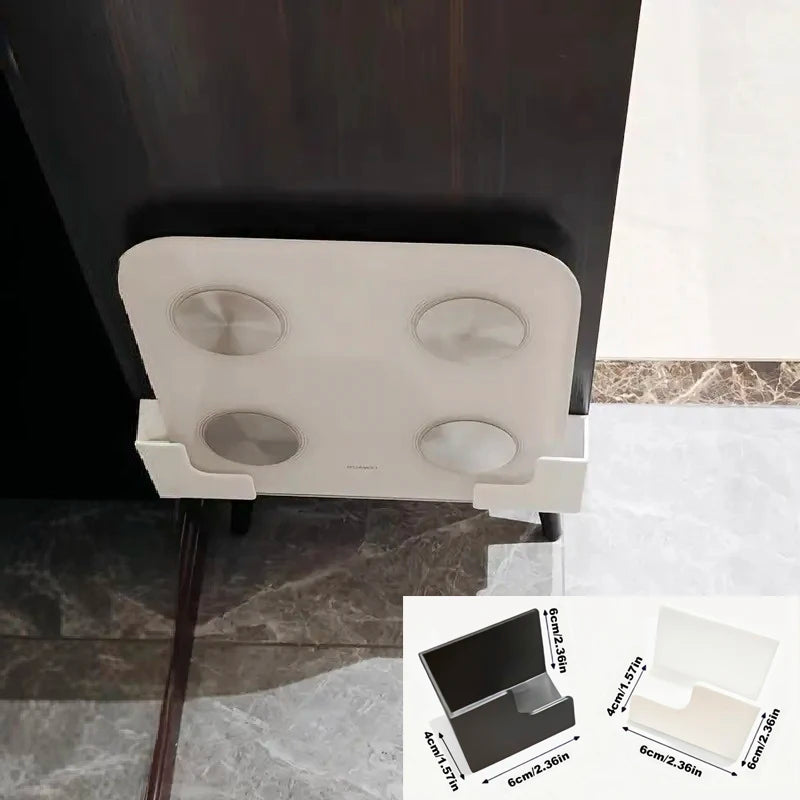 No-Drill Bathroom Storage Rack Wall-Mounted Weight Scale Organizer with Strong Adhesive Space-Saving Durable for Gym Home Casa