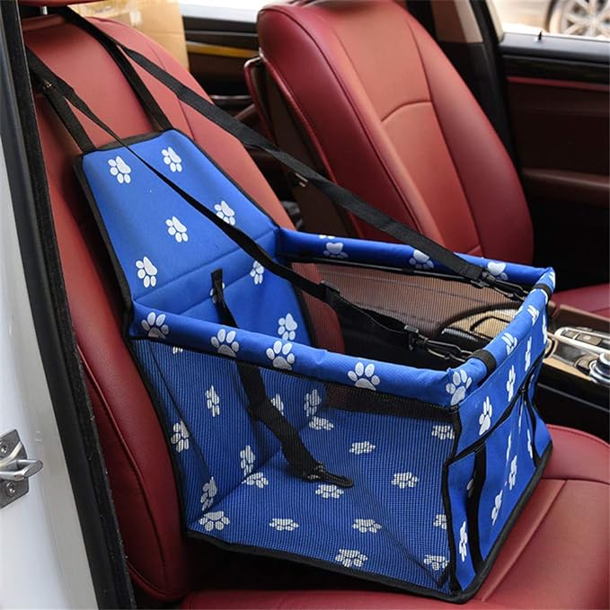 Asiento de Coche para Perro Tipo Cesta con Correa de Seguridad