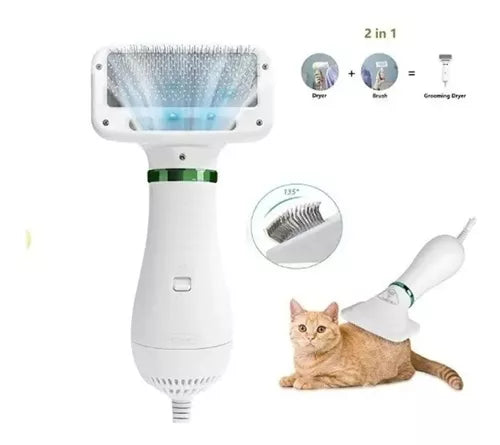 Secador para Perros 2 en 1 con Cepillo Integrado