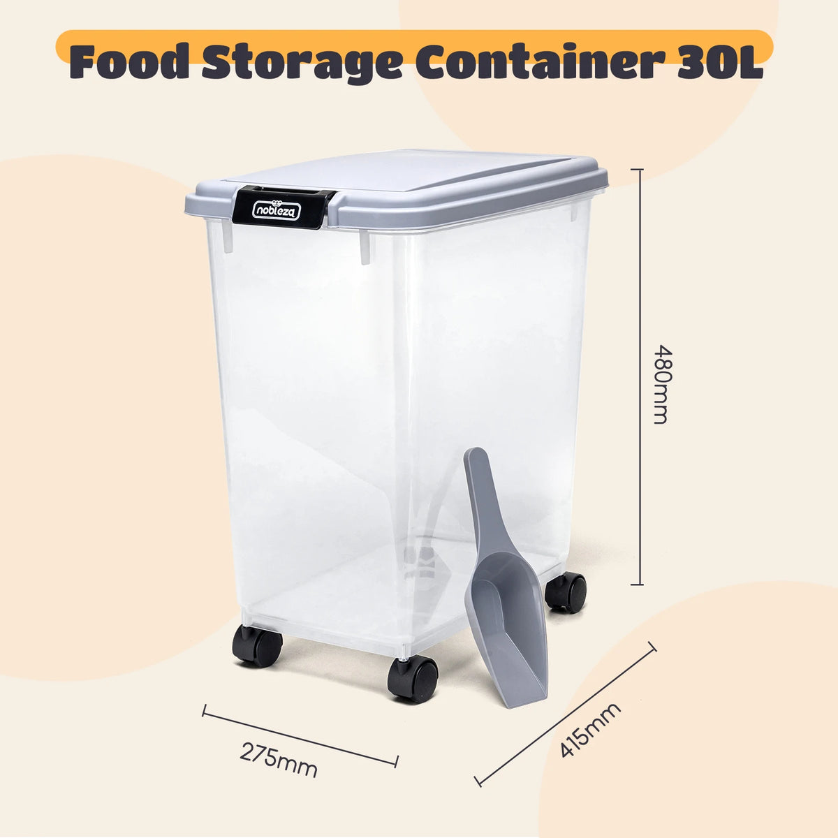 Contenedor de Pienso Hermético con Ruedas (20-40 L) 2