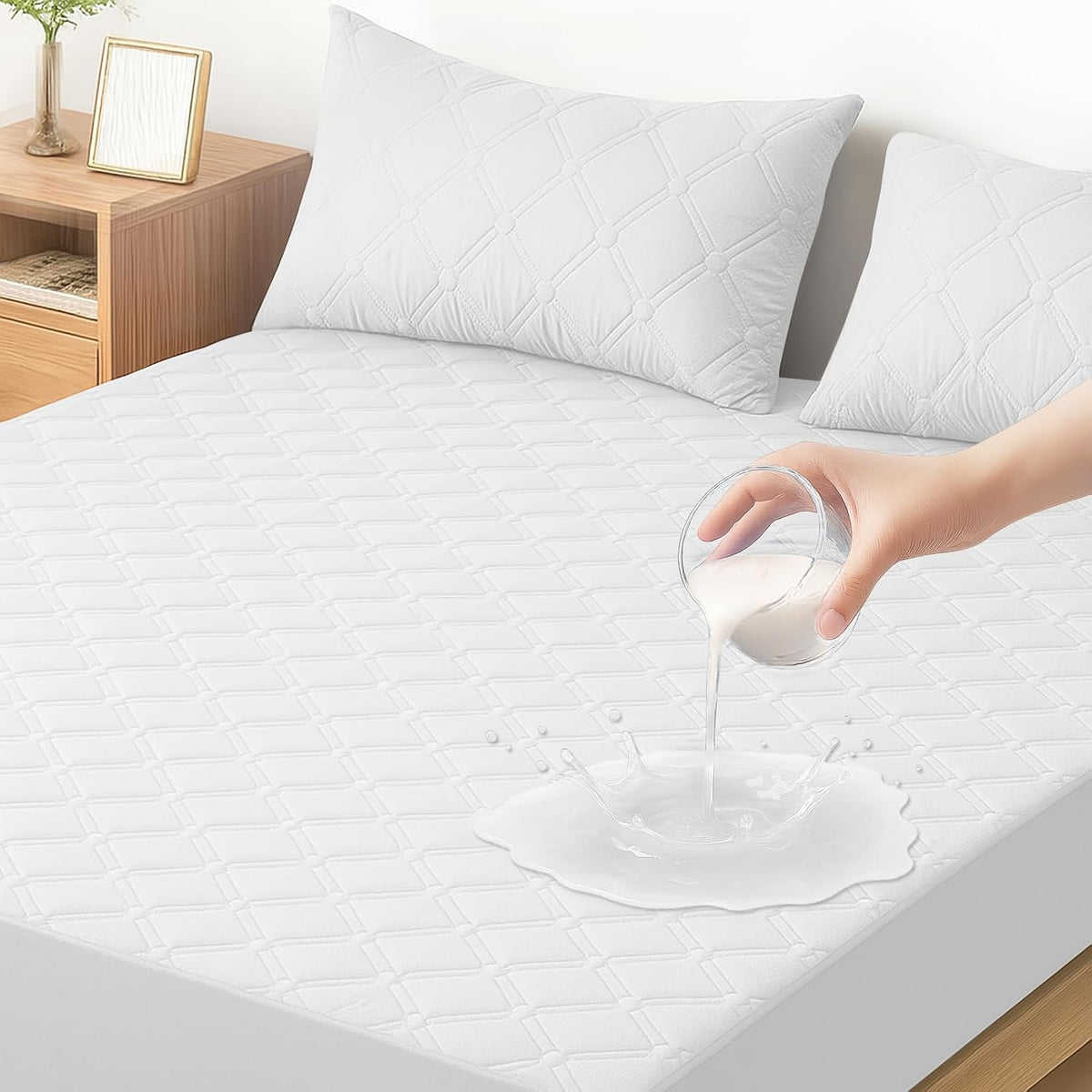 Protector de Colchon Impermeable y Transpirable con Goma