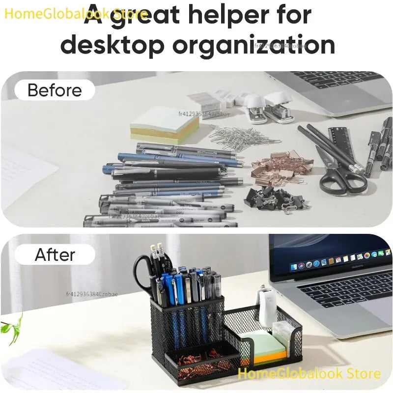 Organizador de Escritorio de 3 Niveles con Cajones