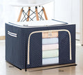 Caja de Almacenamiento de Ropa Plegable con Ventana y Cremallera