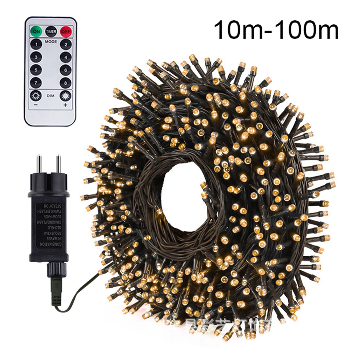 Guirnalda de Luces LED para Exteriores de 100 a 800 LED, Luces de Navidad para Árboles, Guirnaldas para Bodas, Fiestas, Jardines, Decoración Festiva
