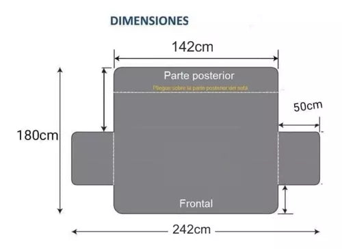 Funda cubre sofá acolchada de color chocolate puesta en un sofá de tres plazas